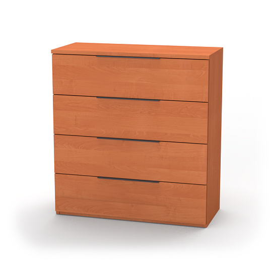 NÁBYTEK MIKULÍK s.r.o. VARIO 4 - komoda, 60 až 90cm × 86,5 × 40,5cm Šířka: 80cm, Dekor: olše, Úchytka: Černá