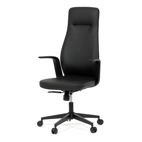 Kancelářské křeslo, synchronní mechanismus, černá ekokůže, KA-T8325 BK