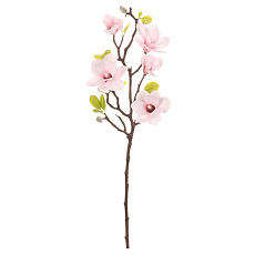 Magnolie - umělá kvetoucí větev, světle růžová
