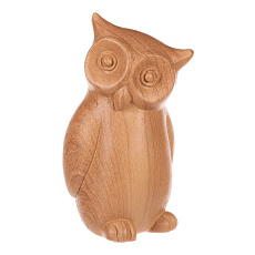 Sova - polyresinová figurka, imitace dřeva