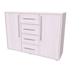 NÁBYTEK MIKULÍK s.r.o. ELITE M - komoda, 120x86x36/43cm Hloubka: 43cm, Dekor: modřín latté