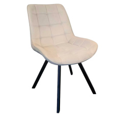 Jídelní židle, béžová Velvet látka/ černá, SAMIRA Jídelní židle, béžová Velvet látka/ černá, SAMIRA