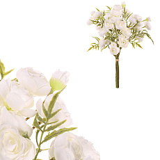 Ranunculus - umělá kytice, drobné květy, bílý Ranunculus - umělá kytice, drobné květy, bílý