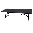 Zahradní stůl 180x74cm, kov, plast, černá, AZ-K1003 BK