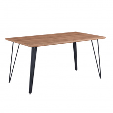 Jídelní stůl, dub / černá, 150x80 cm, FRIADO
