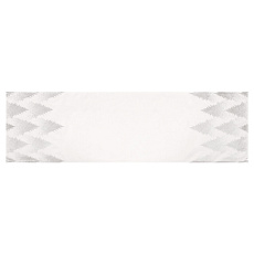 Běhoun - stříbrné stromky, 100 % polyester, 40 x 150 cm