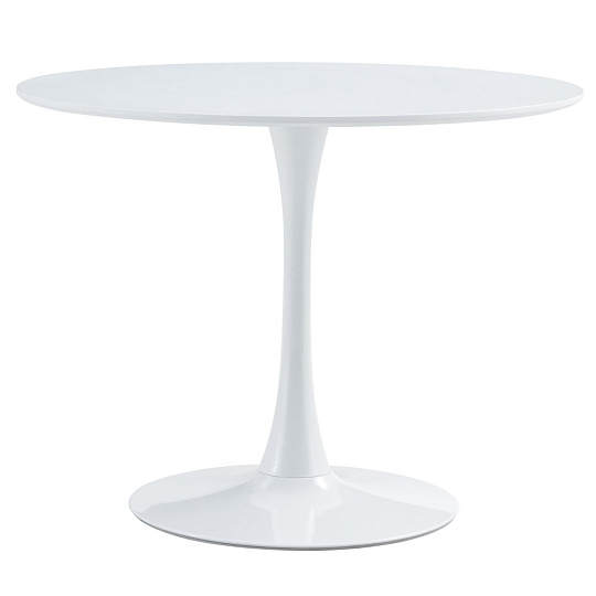 Jídelní stůl, kulatý, bílá matná, průměr 110 cm, REVENTON NEW Jídelní stůl, kulatý, bílá matná, průměr 110 cm, REVENTON NEW