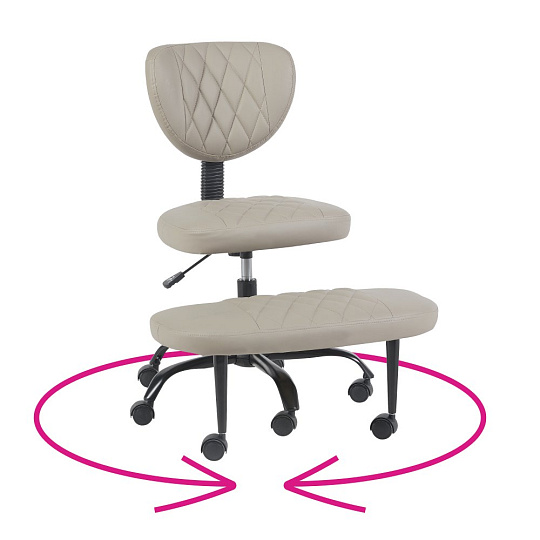Ergonomická klekačka, šedohnědá Taupe ekokůže/černá, SAMER Ergonomická klekačka, šedohnědá Taupe ekokůže/černá, SAMER