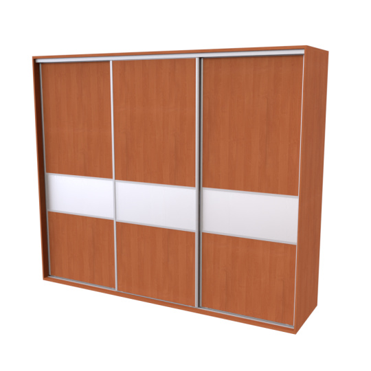 NÁBYTEK MIKULÍK s.r.o. FLEXI 3 - šatní skříň dveře dělené sklem lacobel, 240/260/280/300 x 220/240cm Šířka: 300cm, Výška: 240cm, Dekor: olše