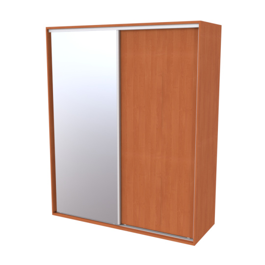 Nábytek Mikulík Vranovice Skříň FLEXI 2 š.180cm v.220cm : 1x dveře plné , 1x zrcadlo - olše