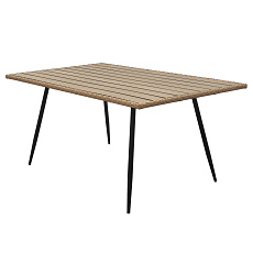 Zahradní stůl 160x95cm, kov, polywood, hnědá, AZ-F1407 NAT Zahradní stůl 160x95cm, kov, polywood, hnědá, AZ-F1407 NAT
