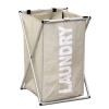 Látkový koš na prádlo, šedobéžová, LAUNDRY TYP 1