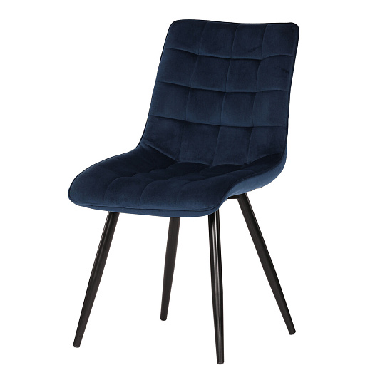 Jídelní židle, modrá, sametová látka, CT-384 BLUE4
