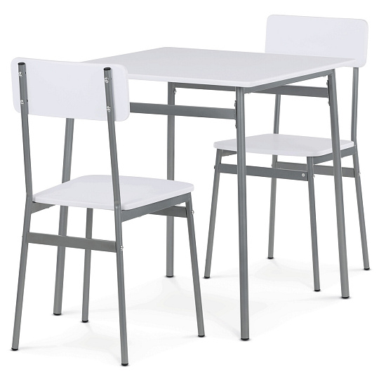 Jídelní set s 2 židlemi, 70x70x76cm, mdf AUT-O2122 WT Jídelní set s 2 židlemi, 70x70x76cm, mdf AUT-O2122 WT