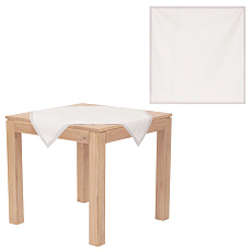 Ubrus vánoční - stříbrné okraje, bílý, 100% polyester, 80 x 80 cm Ubrus vánoční - stříbrné okraje, bílý, 100% polyester, 80 x 80 cm