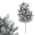 Smrk - umělá větev, délka 65 cm, zasněžená