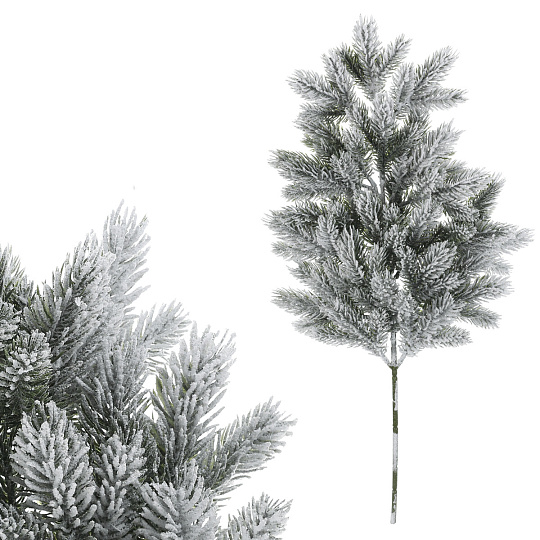 Smrk - umělá větev, délka 65 cm, zasněžená Smrk - umělá větev, délka 65 cm, zasněžená
