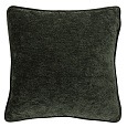 Polštář s výplní - zelený s lemováním, 100% polyester, 50 x 50 cm