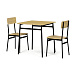 Jídelní set s 2 židlemi, 70x70x76cm, mdf, divoký dub, AUT-O2121 OAK