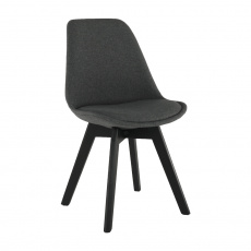 Židle, tmavě šedá / černá, LORITA