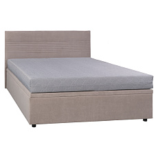 Postel s úložným prostorem, 160x200, béžová, RUNOL