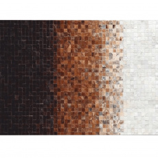 Luxusní kožený koberec, bílá/hnědá/černá, patchwork, 140x200, KŮŽE TYP 7 Luxusní kožený koberec, bílá/hnědá/černá, patchwork, 140x200, KŮŽE TYP 7