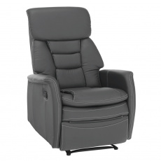 Relaxační křeslo, šedá ekokůže, KOMFY Relaxační křeslo, šedá ekokůže, KOMFY