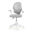 Dětská židle, výškově nastavitelná, šedá síťovina, KA-W8008 GREY