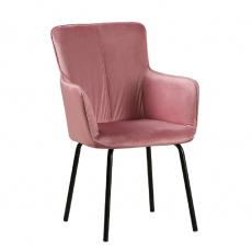 Designové křeslo, růžová/černá, VETAR Designové křeslo, růžová/černá, VETAR