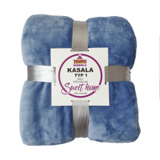 Oboustranná deka, šedomodrá, 127x152, KASALA TYP 1 Oboustranná deka, šedomodrá, 127x152, KASALA TYP 1