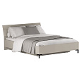 Manželská postel, 160x200, šedohnědá Taupe, DOMCA