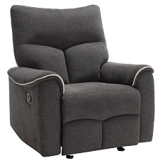 Relaxační křeslo, tmavě šedá/světle šedá, NADER