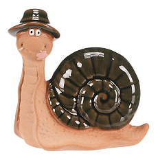 Šnek - keramická figurka, vel. S, zelená ulita Šnek - keramická figurka, vel. S, zelená ulita