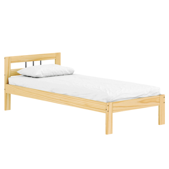 Postel s roštem, přírodní, borové dřevo, 90x200, JONA NEW Postel s roštem, přírodní, borové dřevo, 90x200, JONA NEW