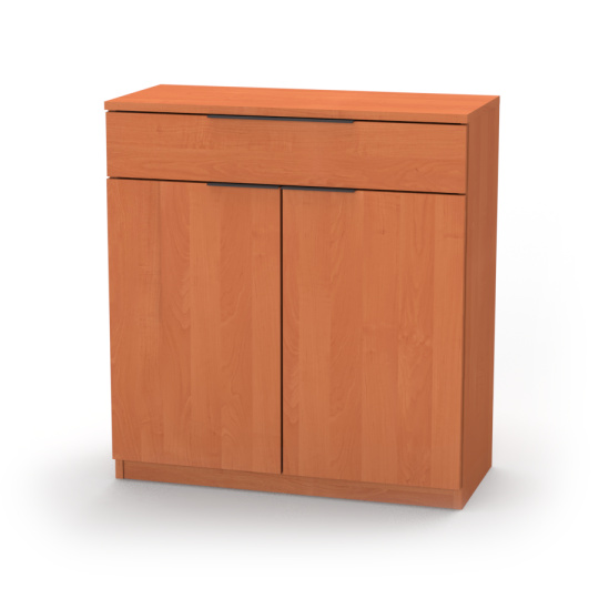 NÁBYTEK MIKULÍK s.r.o. VARIO 1 - komoda, 80x86.5cm Dekor: olše, Úchytka: Černá