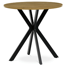 Kulatý jídelní stůl 80x80cm, mdf, divoký dub, HT-F4108 OAK