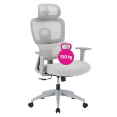 Kancelářské křeslo, světle šedá/šedá, nosnost 150 kg, ERMEN Kancelářské křeslo, světle šedá/šedá, nosnost 150 kg, ERMEN