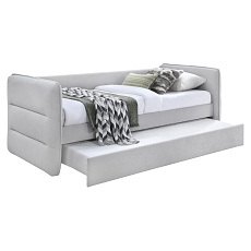 Rozkládací postel, šedá, TRINIA