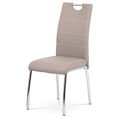 Jídelní židle, béžová, ekokůže, HC-484 LAN