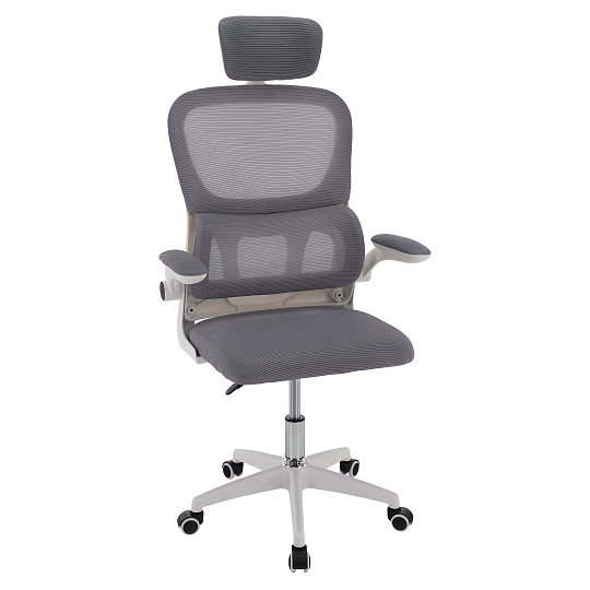 Kancelářské křeslo, šedá/bílá, FERIS