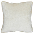 Polštář s výplní - bílý s lemováním, 100% polyester, 45 x 45 cm