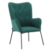 Designové křeslo, smaragdová Velvet látka, SURIL