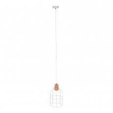 Visící lampa, bílá / kov, ASTOK Visící lampa, bílá / kov, ASTOK