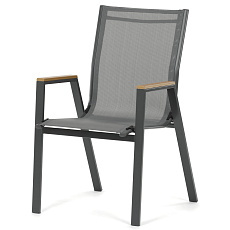 Zahradní židle, kov, síťovina, šedá, AZC-S1050 GREY Zahradní židle, kov, síťovina, šedá, AZC-S1050 GREY
