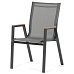 Zahradní židle, kov, síťovina, šedá, AZC-S1050 GREY