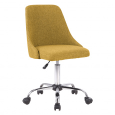 Kancelářská židle, žlutá/chrom, EDIZ