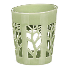 Aromalampa, motiv strom života, zelená barva, porcelán