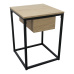 Příruční stolek, dub/černá, NAVARO TYP 3