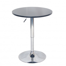 Barový stůl s nastavitelnou výškou, černá, průměr 60 cm, BRANY NEW Barový stůl s nastavitelnou výškou, černá, průměr 60 cm, BRANY NEW