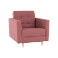 Celočalouněné křeslo, starorůžová látka, AMEDIA